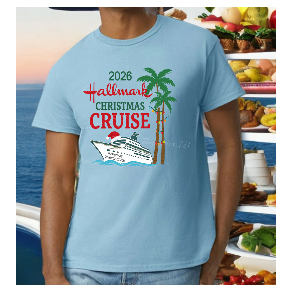 Sixthman Hallmark Themed Christmas Cruise Boat and Palm design