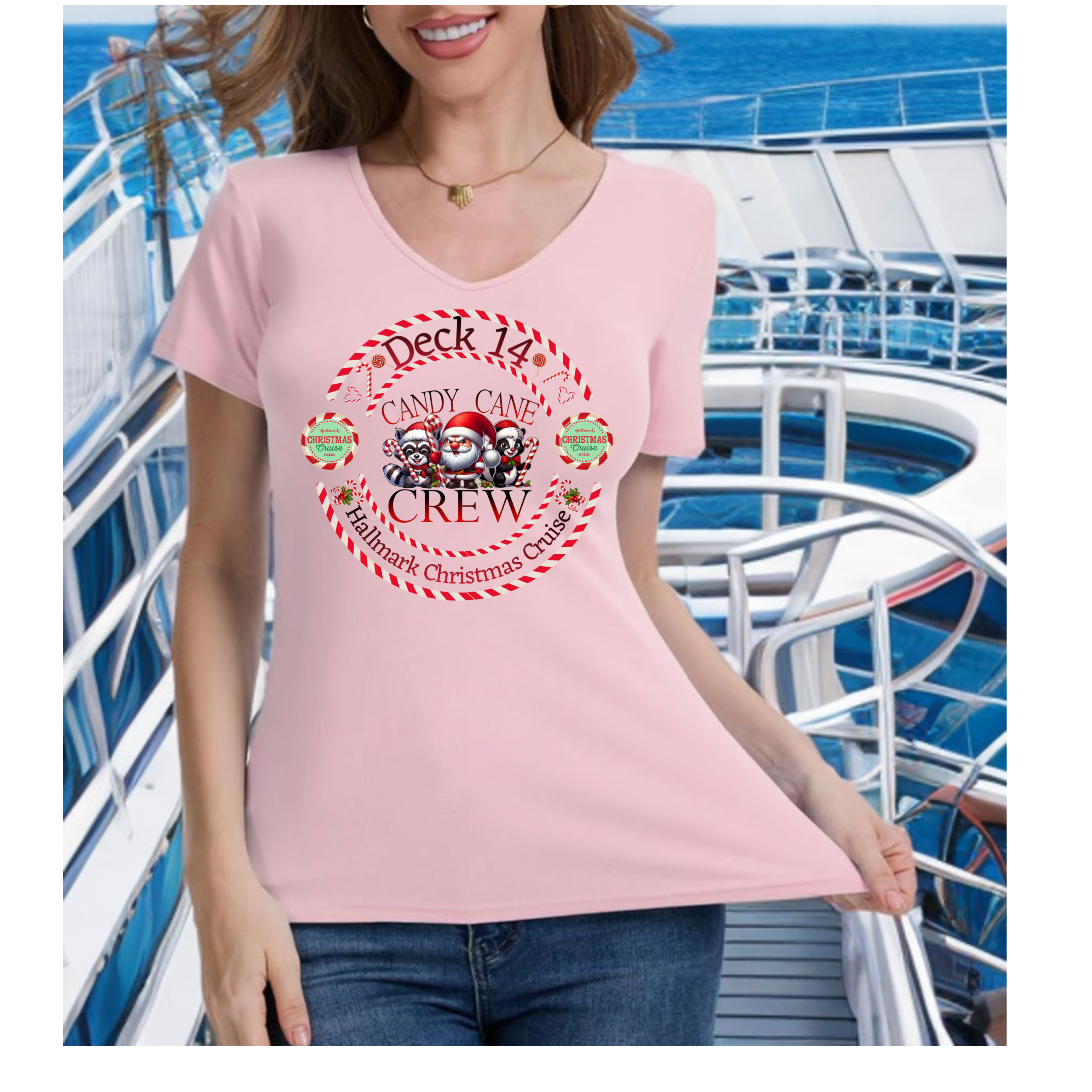 Deck 14 Santa Crew Design  Sixthman Hallmark Themed Christmas Cruise