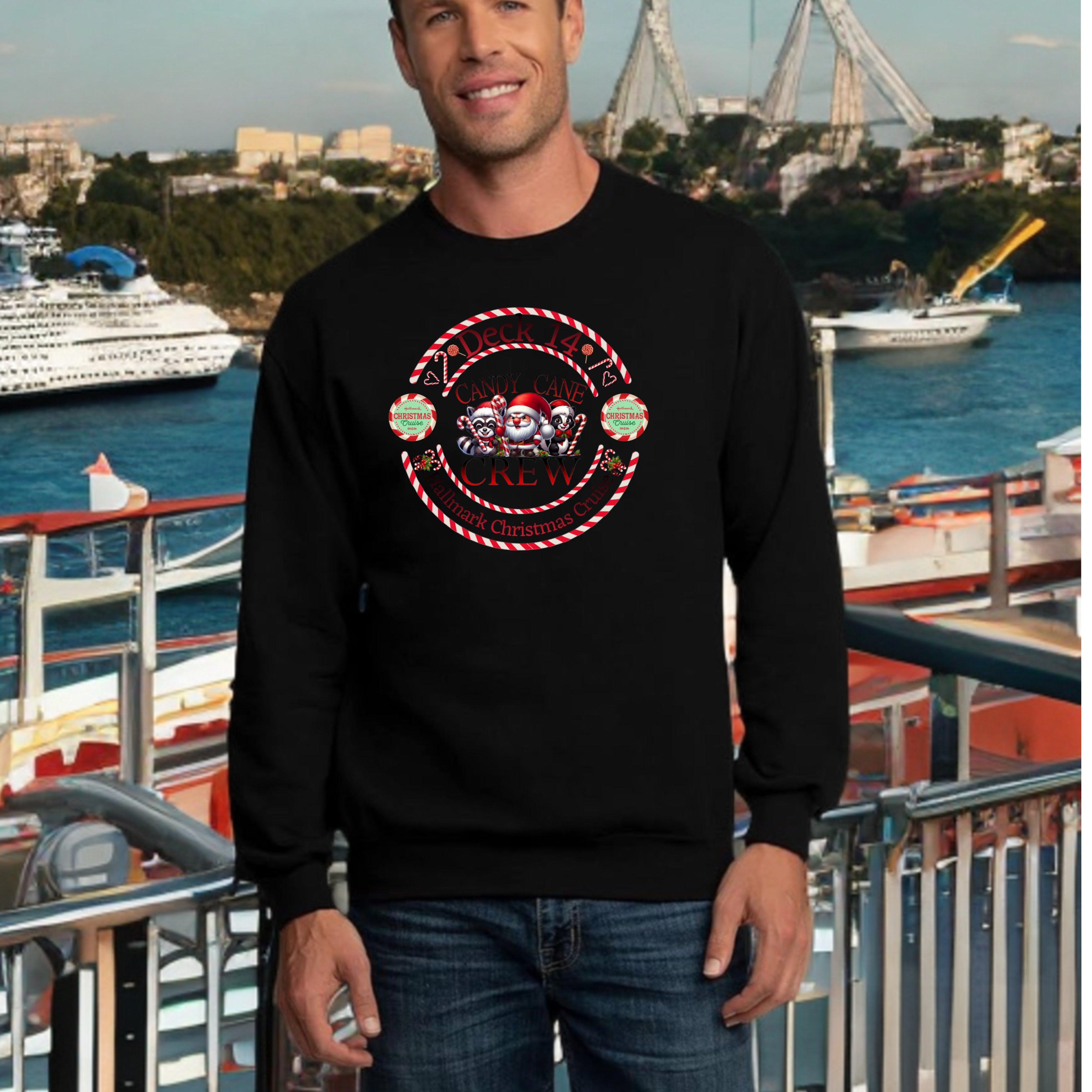 Deck 14 Santa Crew Design  Sixthman Hallmark Themed Christmas Cruise