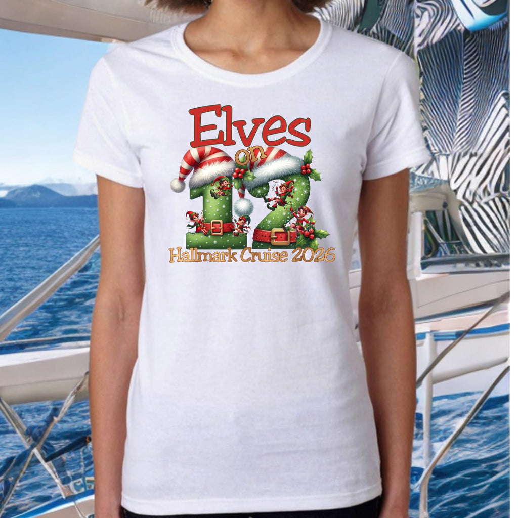 Hallmark Cruise Deck 12 Official Embarkation shirt - Sixthman Hallmark Themed Christmas Cruise