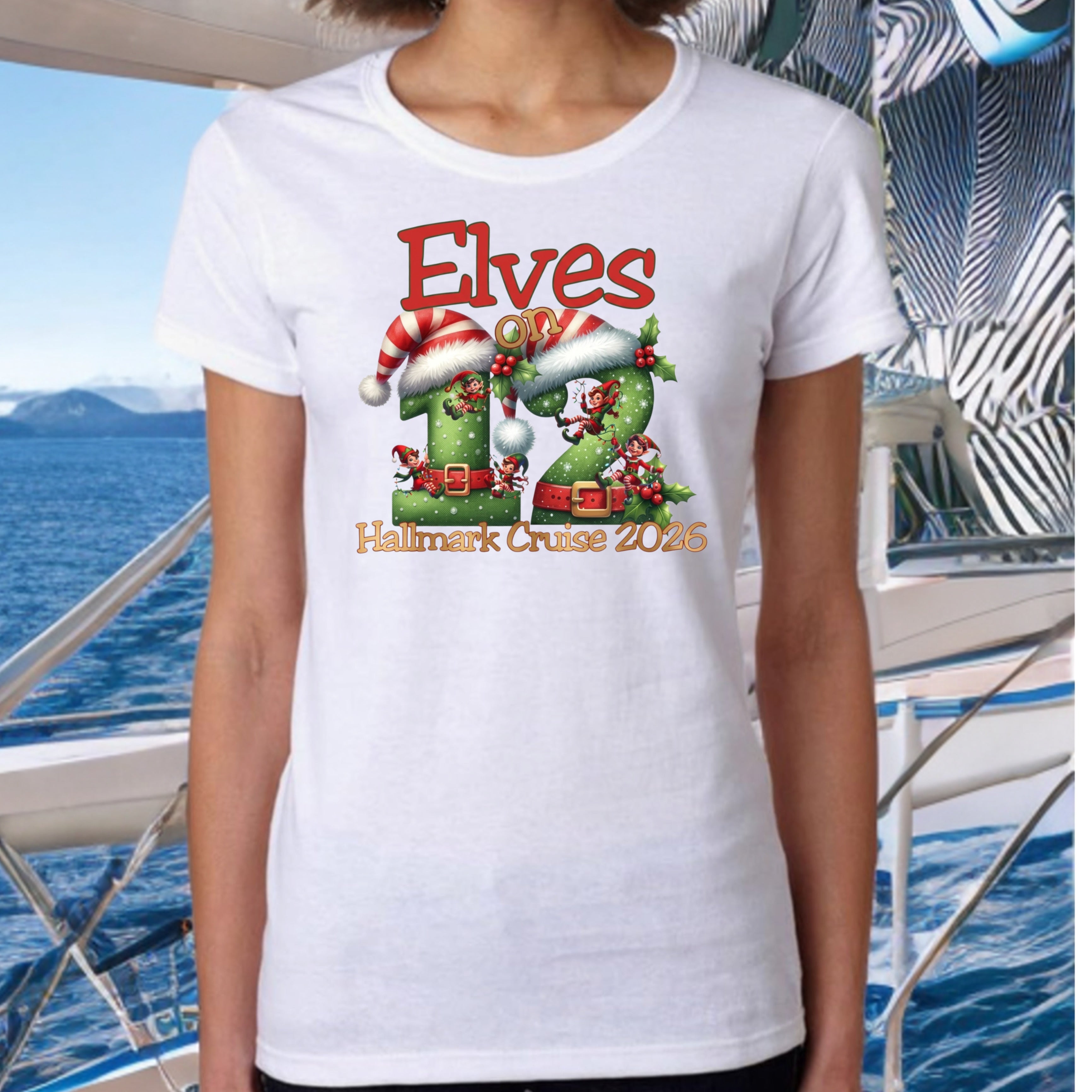 Hallmark Cruise Deck 12 Official Embarkation shirt - Sixthman Hallmark Themed Christmas Cruise