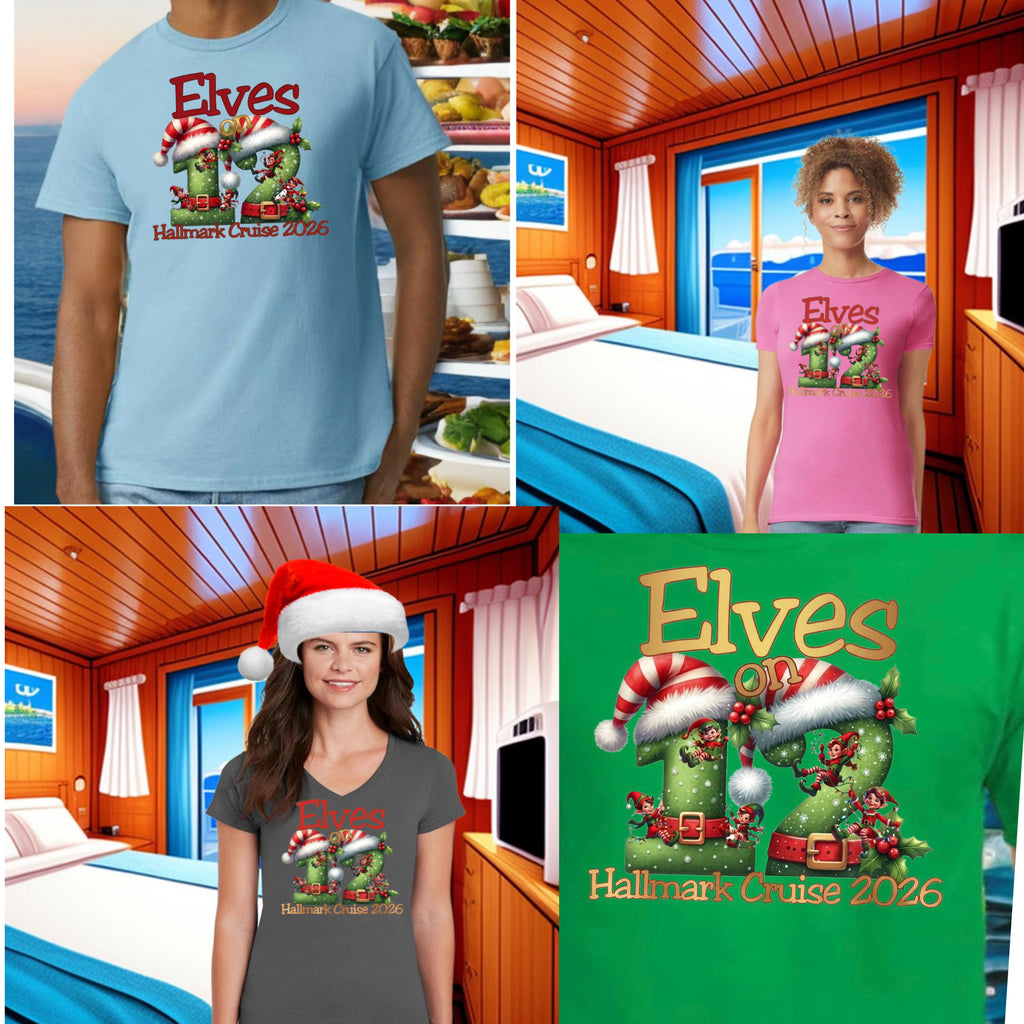 Hallmark Cruise Deck 12 Official Embarkation shirt - Sixthman Hallmark Themed Christmas Cruise