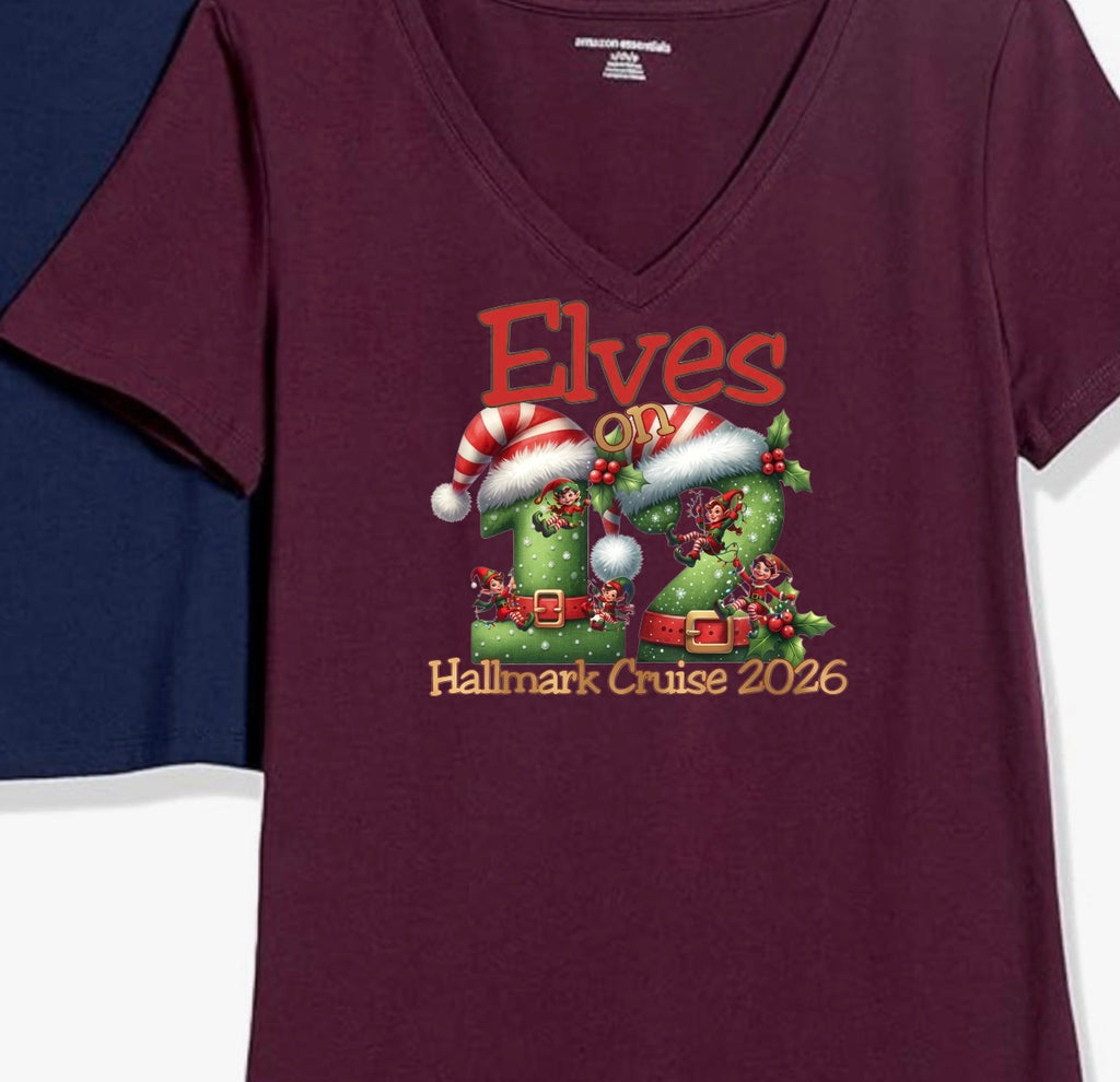 Hallmark Cruise Deck 12 Official Embarkation shirt - Sixthman Hallmark Themed Christmas Cruise